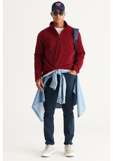 AC&Co / Altınyıldız Classics Erkek Bordo Anti-Pilling Tüylenme Yapmayan Standart Fit Bato Yaka Soğuk Geçirmez Polar Sweatshirt 4A5221100016BRDM AC&Co / Altınyıldız Classics Erkek Bordo Anti-Pilling Tüylenme Yapmayan Standart Fit Bato Yaka Soğuk Geçirmez Polar Sweatshirt 4A5221100016BRDM