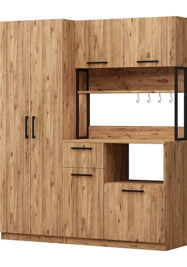 Ervin Kahve Köşesi 4 Sepet Raflı Airfry Kiler Dolabı Çok Amaçlı Atlantik Çam Atlantik Çam Ervin Kahve Köşesi 4 Sepet Raflı Airfry Kiler Dolabı Çok Amaçlı Atlantik Çam Atlantik Çam