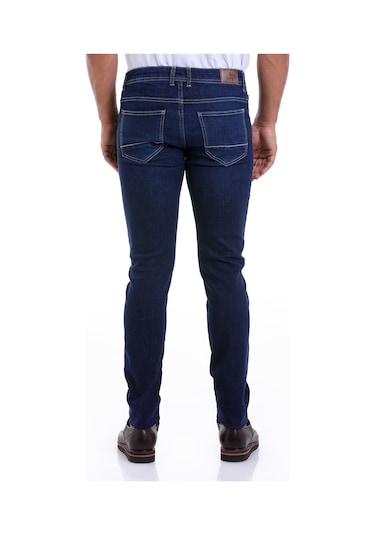 Hatemoğlu Lacivert Slim Fit Düz Düşük Bel Kot Pantolon Lacivert
