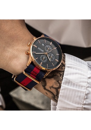 Novahub Baogela 1611 Erkekler İçin Küçük Üç Pimli Aydınlık Kronograf Takvim Kuvars İzle Gümüş Ve Beyaz Arasında Altın Renkli, Çok Renkli