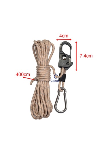 Suntek 4mm Çadır Adam Halat Taşınabilir Kılavuz Haki Haki