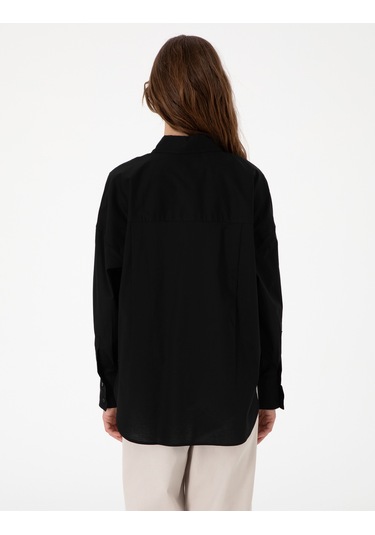 Pierre Cardin Kadın Siyah Gömlek Desenli 50313596-vr046 Siyah