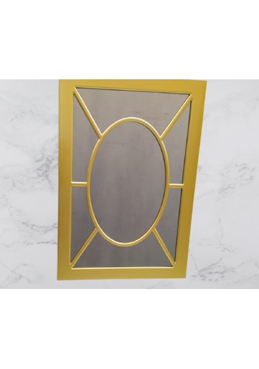 Ayna-Dresuar Motifli Model Parlak Gold Renk Kayın Torna Kutu Içi(486070600) Altın