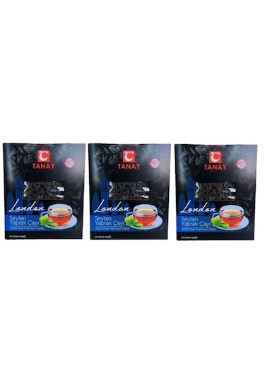 Tanay London İthal Yaprak Seylan Çay 3 x 400 G
