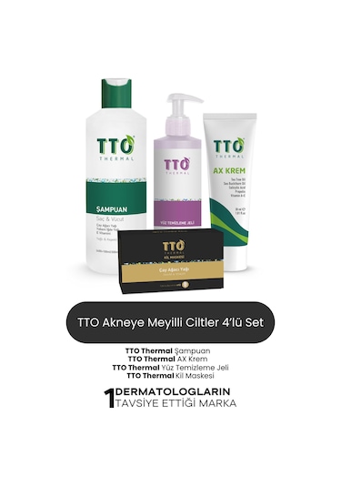 Tto Akneye Meyilli Ciltlere Bakım Paketi (Çay Ağacı Yağı/Tea Tree Oil)