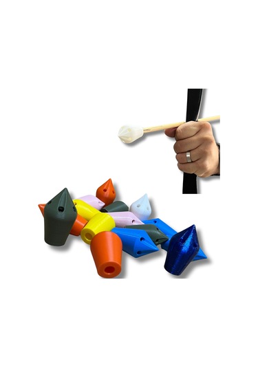 Çavuş Oku 3 Adet Islıklı Ok Ucu Temren Çok Renkli