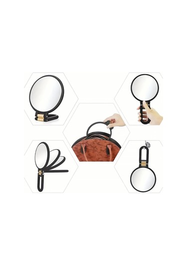 Kompakt Makyaj Aynası, Çift Taraflı Seyahat Aynası, Katlanabilir Saplı Makyaj Aynası, Taşınabilir Seyahat Aynası, 30x Büyüteçli Ayna, Elde Taşınabilir Makyaj Aynası, Açık Hava Kadın Makyajı Ve Seyahat İçin