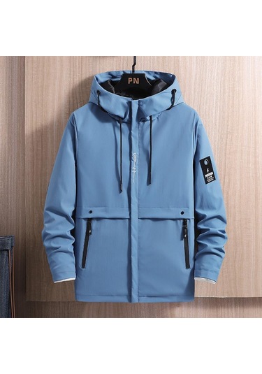 2023 Erkek Ceket Gençlik İlkbahar Ve Sonbahar Ceket Erkek Sonbahar Rahat Kapüşonlu Sonbahar Ceket Haki