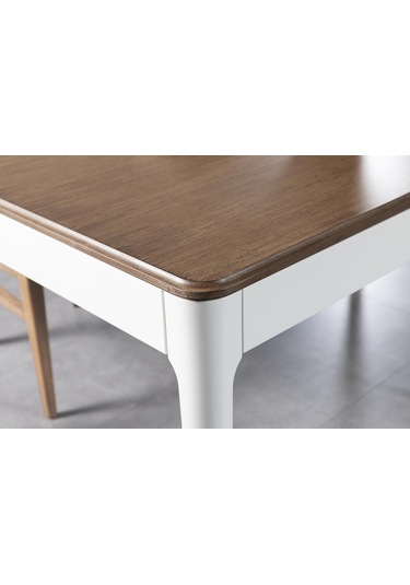 Urbanis Açılır Yemek Masası 170'lik Beyaz - Ceviz
