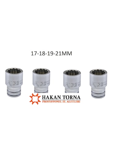 1/2 Kısa Yıldız Lokma 12 Köşe 17-18-19-21mm