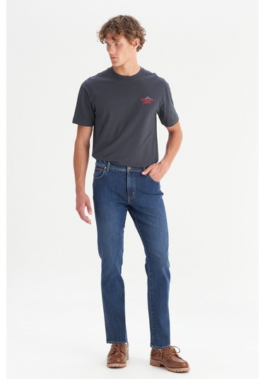 Wrangler Texas Slim Fit Pamuklu Esnek Erkek Jean Pantolon W12s00032317 Mavi