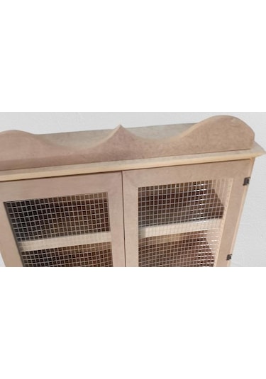 Hobi Dekoratif Telli Dolap Terek Ahşap Mdf Ham Cnc Kesim Model El Yapım