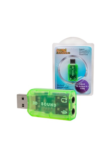 5.1 Usb Stereo Ses Adaptörü , Harici Ses Kartı, Pc Ve Dizüstü Bilgisayar İçin 3d Usb Ses Adaptörü,