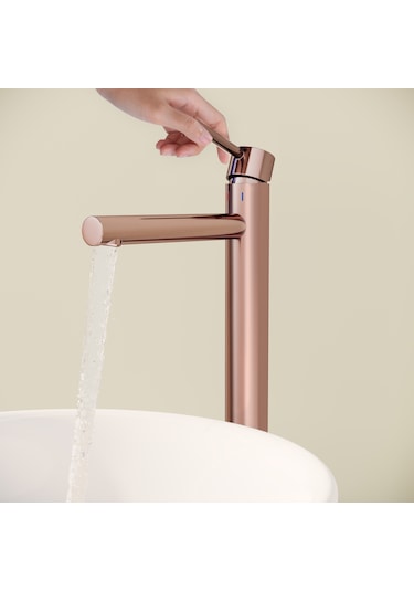 VitrA Origin A4255829 Çanak Lavabo Bataryası Soft Bakır