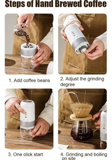 Ulzyvf Usb Temizleme Taşınabilir Şarj Öğütücü, 200ml, 13w, Gri Fırçası, Ev Ve Ofis İçin Gri