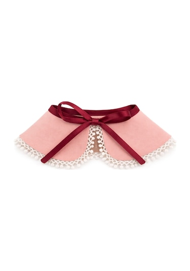 Rakerplus Vintage Tarz Kurdeleli Pembe Kız Çocuk Yakalık