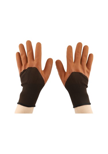 Mufunye Ergonomik Tasarımlı Nemi Emici, Kaymaz Önlü, Çift Taraflı Havalandırmalı Bahçe Ve İş Güvenlik Eldiveni Logosuz