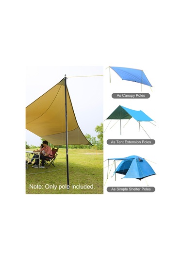 Springsun Ayarlanabilir Alüminyum Kamp Direği - 230 Cm Uzunluk - Hızlı Kurulum Siyah