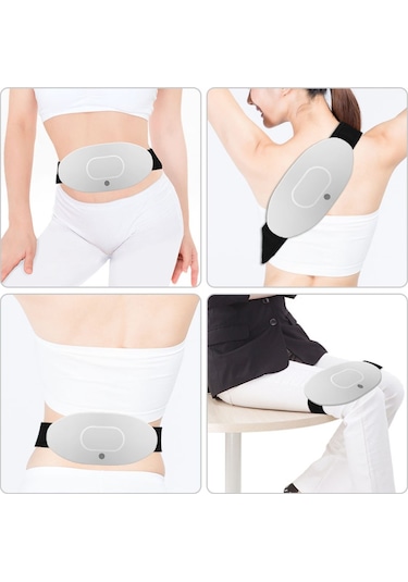 Leezsing Kablosuz Masaj Kemeri Bel Ve Karın Masaj Aleti Tens + Ems Titreşim Isıtma 5 Masaj Yoğunluğu Derin Doku Kas Masaj Aleti Kadınlar Erkekler İçin-604 Çok Renkli