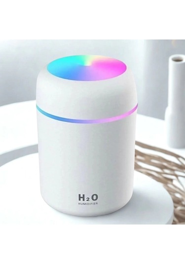 Usb Rengarenk Işıklı 300 Ml Ulrasonik Hava Nemlendirici Buhar Makinesi Ve Hava Aroma Difüzörü 5365