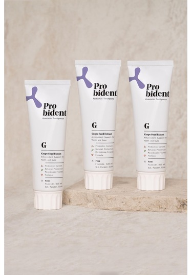 Probident Aktif Probiyotikli Üzüm Çekirdeği Özüt İlaveli Diş Macunu 3 x 75 ML