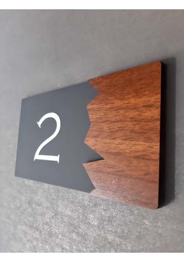 Wooden Serisi Pleksi Kapı Numarası (512038215)