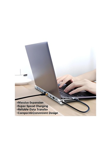 11/12-in-1 Type C Dock Usb C Hub 3.0 Splitter Çoklayıcı 4k Rj45 Sd/tf Vga Hdmı Uyumlu Dizüstü Bilgisayar
