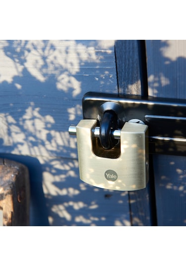 Yale 80mm Oval Kayar Pimli Pirinç Asma Kilit - Blister - Y114B/80/118/1