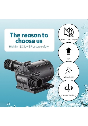 Pazly 12v Dc 180 Derece Düşük Gürültülü Mini Dalgıç Su Pompası, Küçük Ve Güçlü