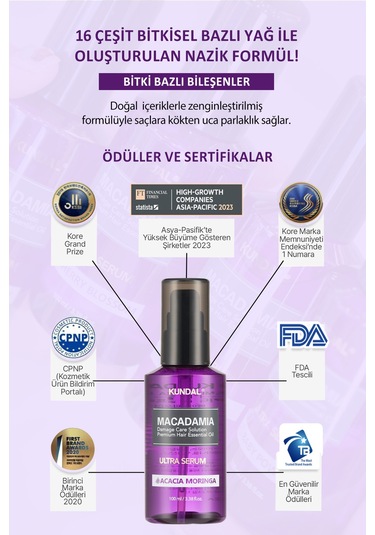 Kundal Macadamia Blackberry Bay Ultra Hair Serum 100 ML