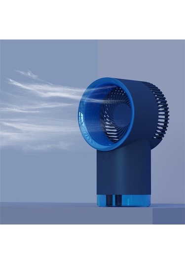 3000 Mah Kişisel Ayarlanabilir Misting Hava Soğutucu Gece Lambası Sessiz Küçük Masa Taşınabilir Klima Serin Mist Nemlendirici Fan Fanlar 6684 Mavi