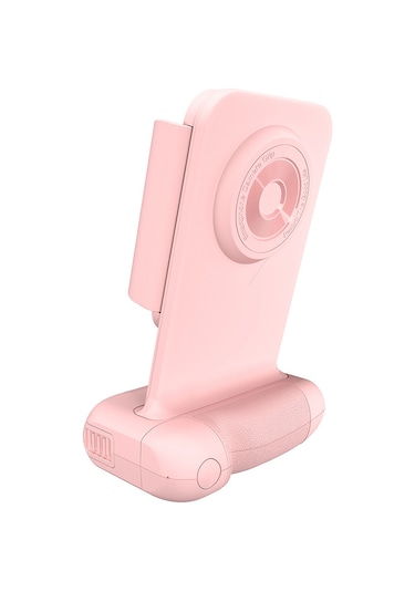 Ranyeek Rx01-b Telefon Fotoğraf Asistani: Mıknatıs Tutucu, 15w Kablosuz Şarj, Döner Ayak, Bluetooth Kumanda, Pembe