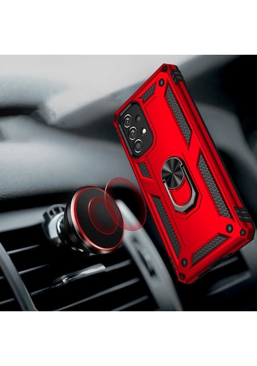 Galaxy Uyumlu A73 Kılıf Tchs Vega Kapak - Siyah Siyah