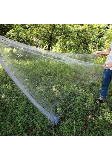 Novahub 1.8mm 30m Balık Ağ Monofilament, 20mm Ağız Delikli Tek Katmanlı Balık Ağları