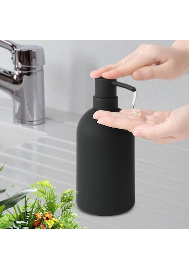Suntek Siyah Sabunluk Losyon Dispenseri Boş Otel Şampuan Siyah Diğer