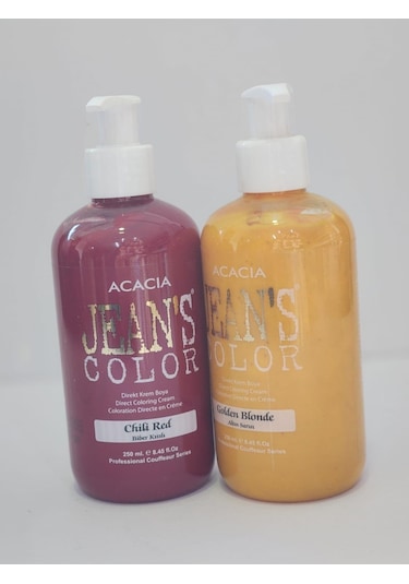 Jean's Color Biber Kızılı + Altın Sarısı 2 x 250 ML