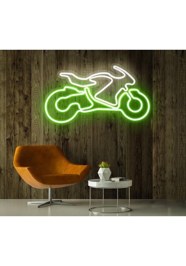 Twins Led Rent A Carlara Özel Motor Figürlü Neon Tabela Yeşil Model:model:26643366 Yeşil