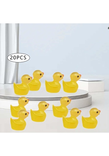 Homyl 20 Adet Ördek Figürleri Mikro Peyzaj Süsler Seti Moda