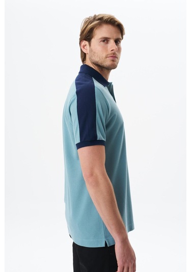 Arma Erkek Regular Fit Baskılı % 100 Pamuk Pike Polo Yaka Tişört Y29374356002 Mavi-m24 Mavi