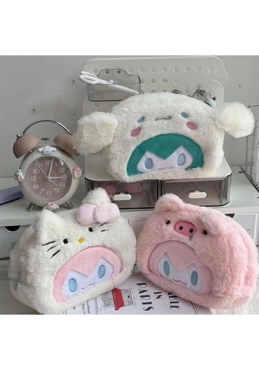 Anime Tarzı Sevimli Kırtasiye Saklama Çantası, Öğrenci Kalem Çantası, Sevimli Kedi Ve Köpek Kırtasiye Saklama Çantası, Öğrenci Kalem Çantası