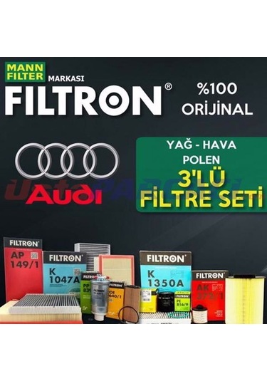 Audi A3 1.6 Tdı Mann Filtron Filtre Bakım Seti 2009-2013 (495301362)