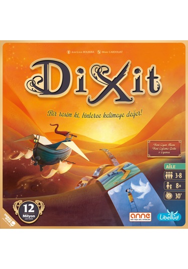 Dixit Yeni , 3-8 Oyuncu, 8 Yeni Oylama Çarkı, Yeni Oyun Alanı.