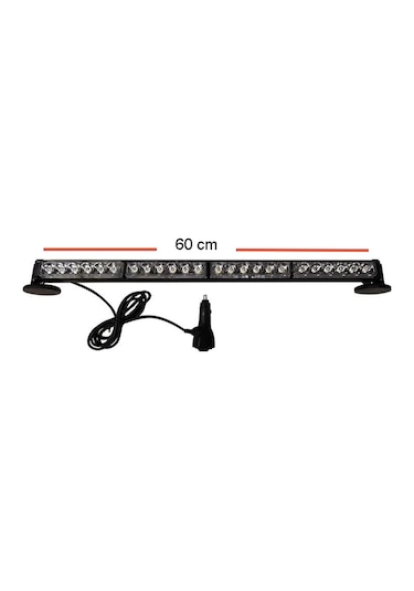 Space 4'lü Tepe Çakar Lamba Mıknatıslı 12-24v Kırmızı-mavi 59 Cm / Lapa116