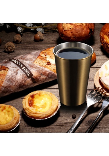 Mufunye 5'li Paslanmaz Çelik Bardak Seti - 500ml, Renkli, Taşınabilir, Her Yerde Kullanım İçin Çok Renkli