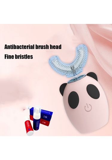 Sones U Şeklinde Güzellik Aleti Ultrasonik Titreşim Diş Usb Şarjlı Çocuk Elektrikli Diş Fırçası, Stil: 8-15 Yaş Arası Pembe