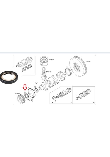 Iveco-daıly-keçe, Krank Ön F1c Upto Kapak 504082434