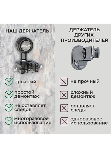 Hombey Modern Gri Banyo Duş Braketi - Yükseklik Ayarlı, Döndürme Korumalı, Metal Malzeme, 1/2"-3/4" Bağlantı Standartı Gri