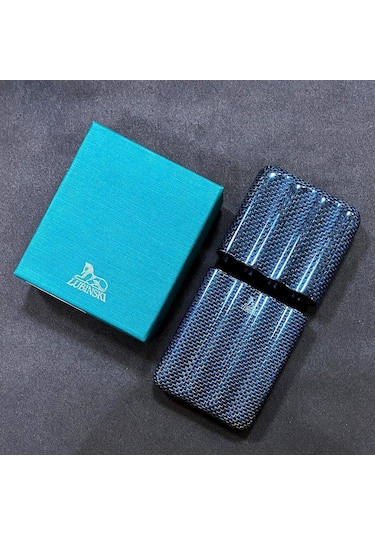 Lubinski Titanium Karbonfiber Toscanello Puro Kılıfı Mavi 4lü