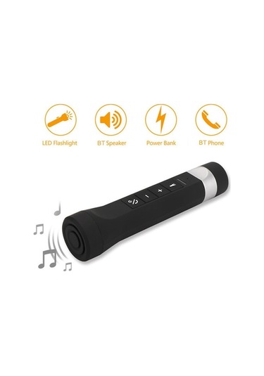 Fortunelane Bluetooth Kablosuz Hoparlör Bisiklete Montaj - Led Fenerli, Su Geçirmez, 24 Saat Pil Ömrü, Dış Mekan Hoparlörü