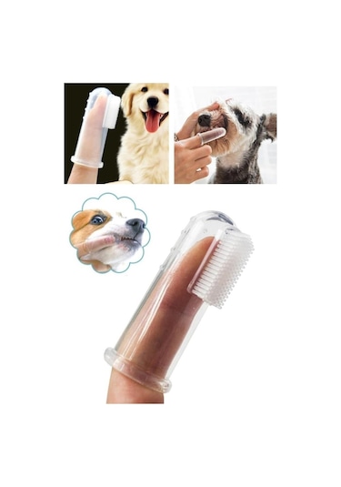 Kedi Köpek Parmak Diş Fırçası Kutulu Evcil Hayvan Diş Fırçası
